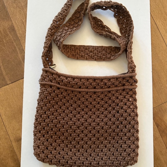 Vintage Roxy Cotton Macramé Shoulder Bag - Picture 3 of 5